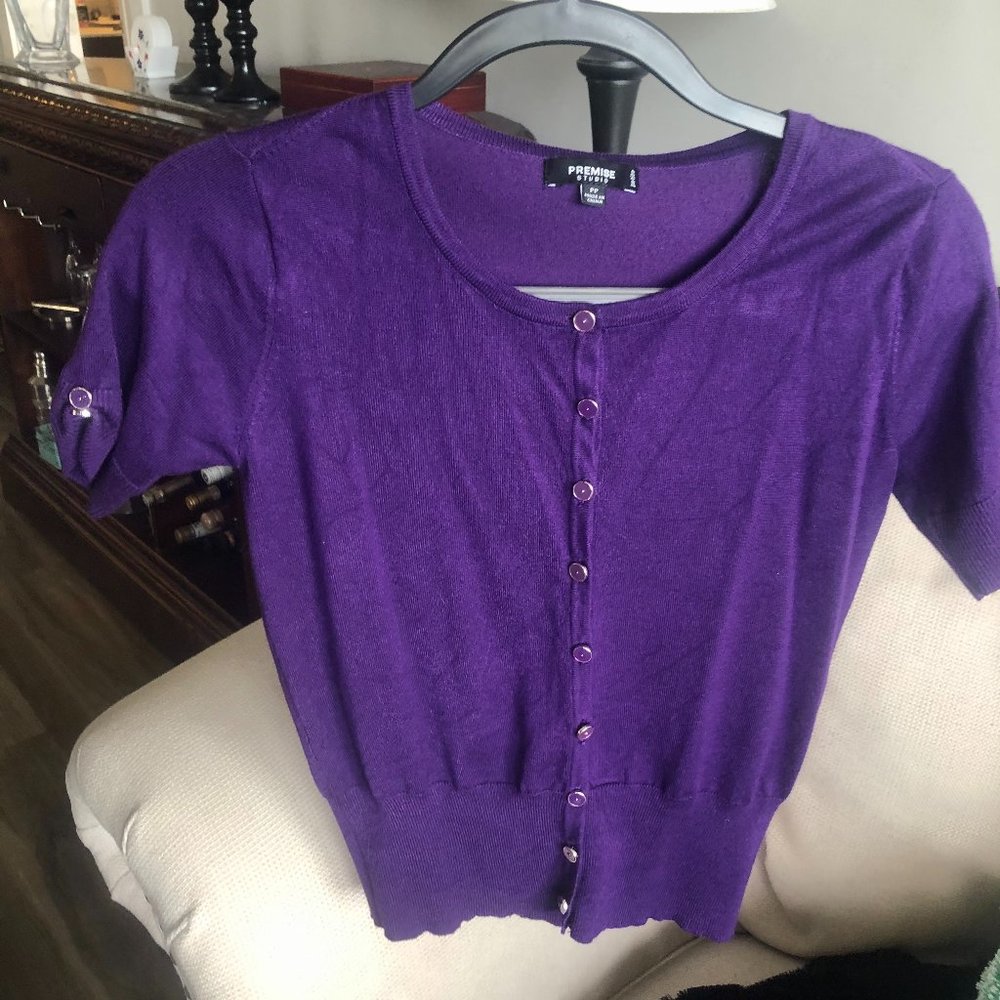 NWOT - Premise royal purple fitted sweater